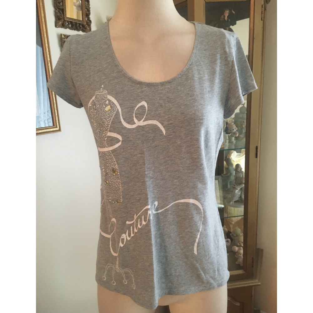 WHBM embellished short sleeve top size M. C:256